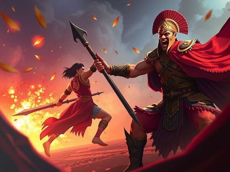 Gladiator Of Vadodara in-game battle scene